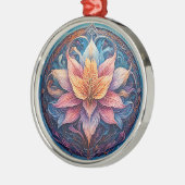Farbenfrohe Mandala Blume Design Ornament Aus Metall (Links)