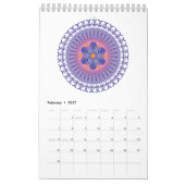 Farbenfrohe Mandala Blume Räder 2022 Kalender (Feb 2027)