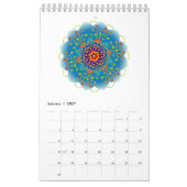 Farbenfrohe Mandala Blume Räder 2022 Kalender (Jan 2027)