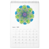 Farbenfrohe Mandala Blume Räder 2022 Kalender (Mär 2027)