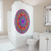 Farbenfrohe Mandala Boho Badezimmer Duschvorhang (Beispiel)