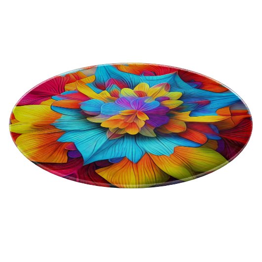 Farbenfrohe Mandala Design56756 Schneidebrett (Ecke)