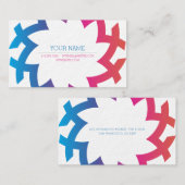 Farbenfrohe Mandala Design Business Card Visitenkarte (Vorne/Hinten)