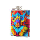 Farbenfrohe Mandala Design Flachmann (Links)