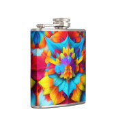 Farbenfrohe Mandala Design Flachmann (Rechts)