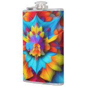 Farbenfrohe Mandala Design Flachmann (Links)