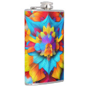 Farbenfrohe Mandala Design Flachmann (Rechts)