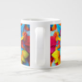 Farbenfrohe Mandala Design Jumbo-Tasse (Rückseite)