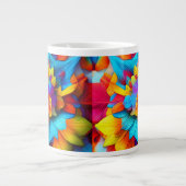 Farbenfrohe Mandala Design Jumbo-Tasse (Vorderseite)