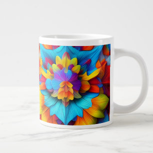 Farbenfrohe Mandala Design Jumbo-Tasse