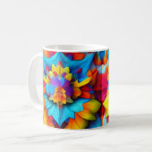 Farbenfrohe Mandala Design Kaffeetasse (Vorderseite Links)