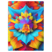 Farbenfrohe Mandala Design Klemmbrett (Rückseite)