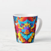 Farbenfrohe Mandala Design Milchtasse (Rechte Ecke)