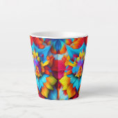 Farbenfrohe Mandala Design Milchtasse (Vorderseite)