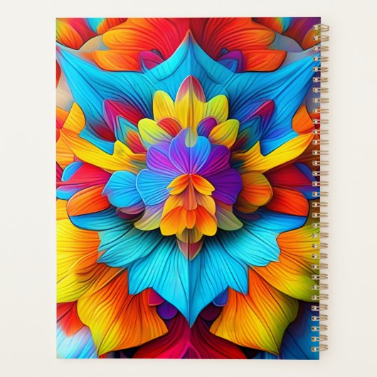 Farbenfrohe Mandala Design Planer (Rückseite)