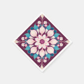 Farbenfrohe Mandala Design Serviette (Ecke)
