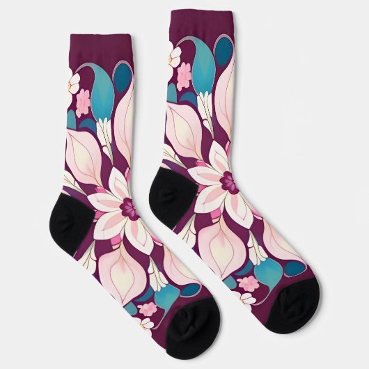 Farbenfrohe Mandala Design Socken (Rechts)