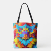 Farbenfrohe Mandala Design Tasche (Rückseite)