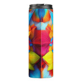Farbenfrohe Mandala Design Thermosbecher (Rückseite)