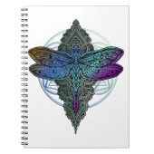 Farbenfrohe Mandala Dragonfly Lotus Blume T-Shirt Notizblock (Vorderseite)