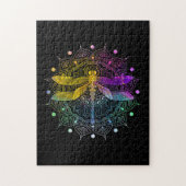 Farbenfrohe Mandala Dragonfly Puzzle (Vertikal)