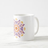 Farbenfrohe Mandala Energy Wheel Blume Harmonie Go Kaffeetasse (VorderseiteRechts)