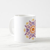 Farbenfrohe Mandala Energy Wheel Blume Harmonie Go Kaffeetasse (Vorderseite Links)