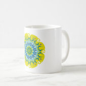 Farbenfrohe Mandala Energy Wheel Blume Harmonie Gr Kaffeetasse (VorderseiteRechts)