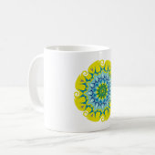 Farbenfrohe Mandala Energy Wheel Blume Harmonie Gr Kaffeetasse (Vorderseite Links)