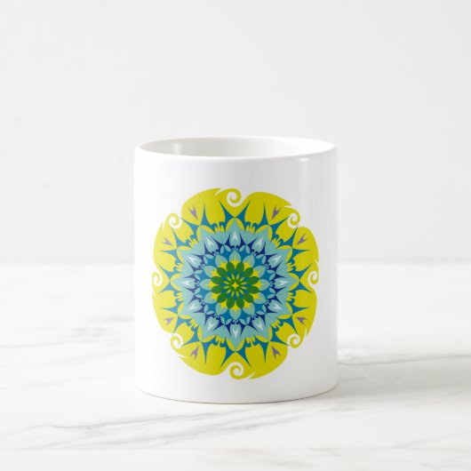 Farbenfrohe Mandala Energy Wheel Blume Harmonie Gr Kaffeetasse (Mittel)