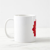 Farbenfrohe Mandala Energy Wheel Blume Harmony Red Kaffeetasse (Links)