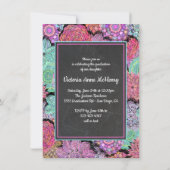 Farbenfrohe Mandala Foto Graduation Party Einladung (Rückseite)