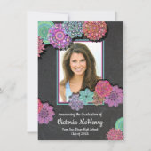 Farbenfrohe Mandala Foto Graduation Party Einladung (Vorderseite)