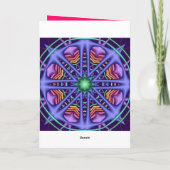 Farbenfrohe Mandala Geburtstagskarte Karte (Rückseite)