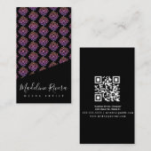 Farbenfrohe Mandala Henna Künstlerin Yoga Macrame  Visitenkarte (Vorne/Hinten)