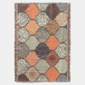 Farbenfrohe Mandala: Islamisches Patchwork Nahtlos Decke (Vorderseite Vertikal)