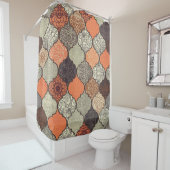 Farbenfrohe Mandala: Islamisches Patchwork Nahtlos Duschvorhang (Beispiel)