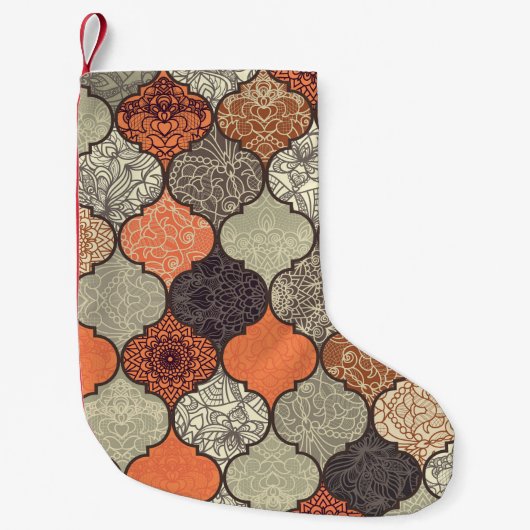 Farbenfrohe Mandala: Islamisches Patchwork Nahtlos Kleiner Weihnachtsstrumpf (Vorderseite)