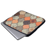 Farbenfrohe Mandala: Islamisches Patchwork Nahtlos Laptopschutzhülle (Vorne Knopf)
