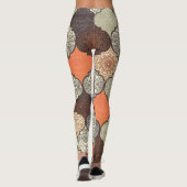 Farbenfrohe Mandala: Islamisches Patchwork Nahtlos Leggings (Rückseite)