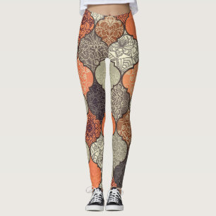 Farbenfrohe Mandala: Islamisches Patchwork Nahtlos Leggings