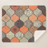 Farbenfrohe Mandala: Islamisches Patchwork Nahtlos Sherpadecke (Vorderseite (Horizontal))
