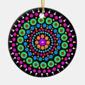 Farbenfrohe Mandala Keramik Ornament (Vorne)