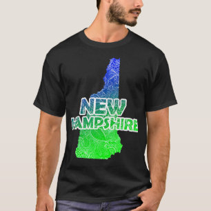 Farbenfrohe mandala Kunstkarte von New Hampshire m T-Shirt