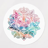 Farbenfrohe Mandala Labels Etiketten (Design 2)