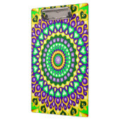 Farbenfrohe Mandala mit lebhaften Farben Klemmbrett (Links)