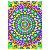 Farbenfrohe Mandala mit lebhaften Farben Klemmbrett (Rückseite)