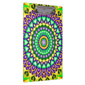 Farbenfrohe Mandala mit lebhaften Farben Klemmbrett (Rechts)