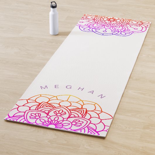 Farbenfrohe Mandala Monogram Yoga Mat Yogamatte (Beispiel)
