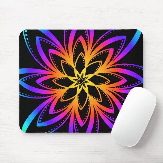 Farbenfrohe Mandala Mouse Pad Mousepad (Mit Mouse)